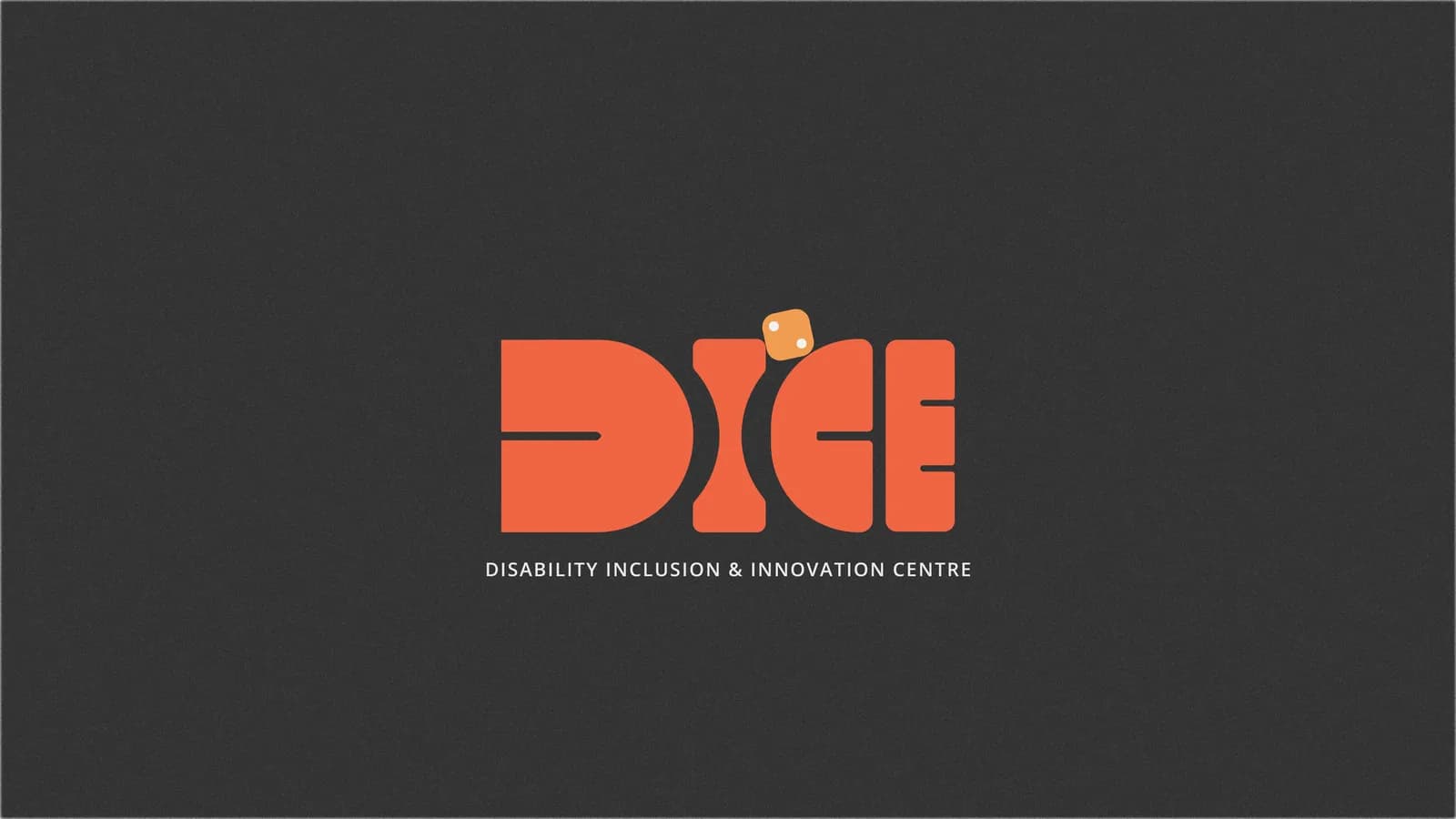 Exploration: the DIICE letters in orange with the die above the I