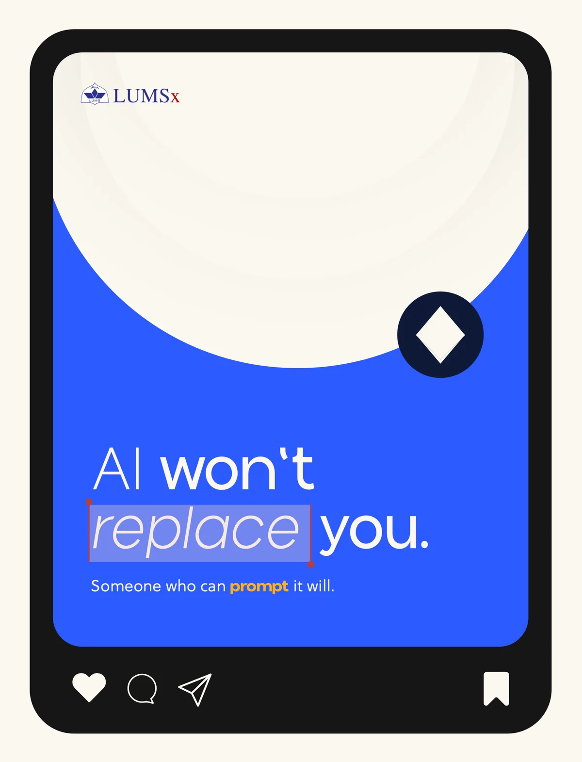 Post on Beacon Blue: “AI won’t replace you. Someone who can prompt it will.”
