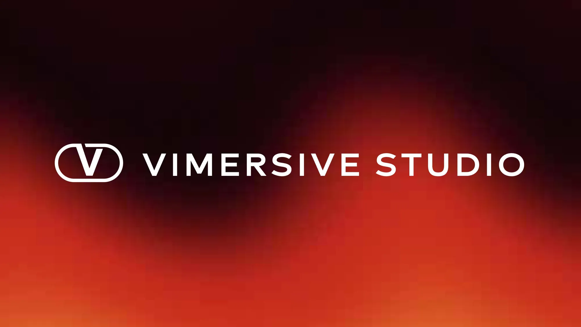 Exploration: an orange V inside the headset shape, over a person wearing a VR headset